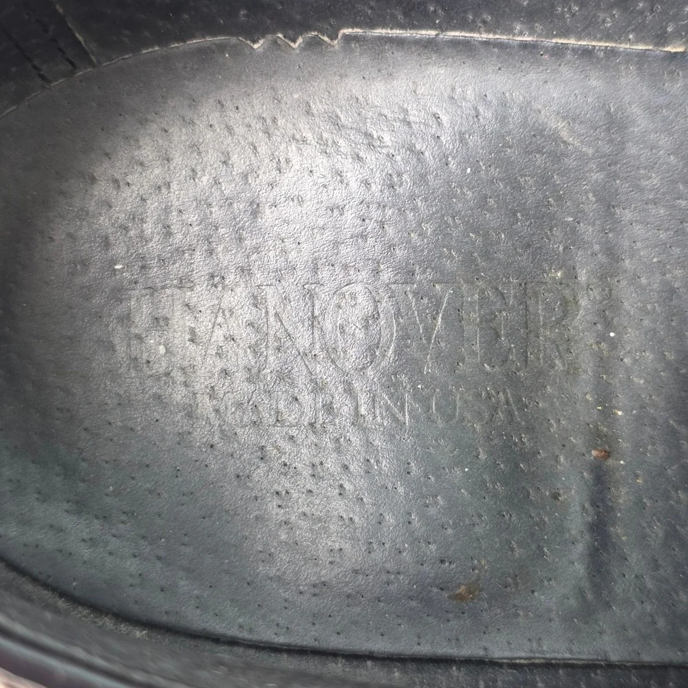 VTG Hanover Shell Cordovan Dress Shoes Mens 9.5 D/B‎ Burgundy Brown Wingtip